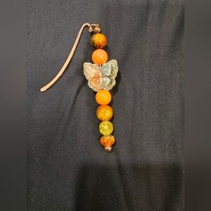 Orange and Gold Butterfly Brooch